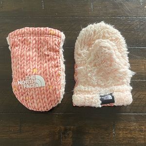 The North Face Pink Infant Mittens
